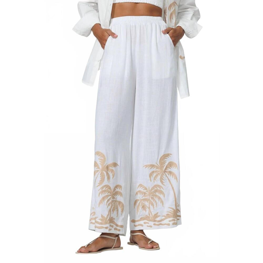 NEW LUSANA embroidered pants in palma